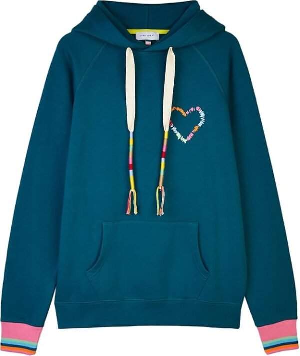 Mira Mikati Heart Embroidered Hoodie